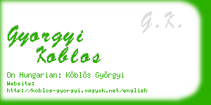 gyorgyi koblos business card